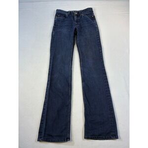 MiH Jeans The London Mid Rise Subtle Bootcut Kara Wash Dark Denim Size 25 WJ82KA